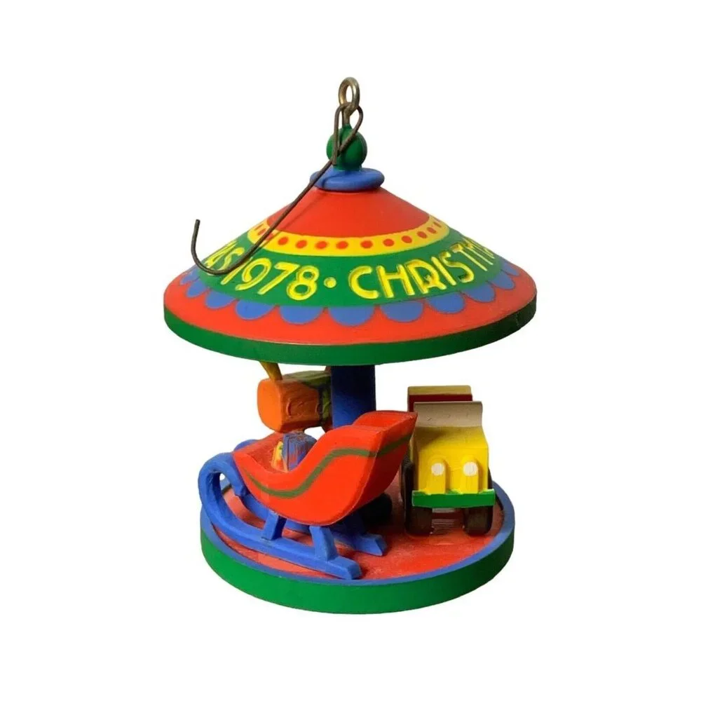 Vintage‎ 1978 Hallmark Twirl About Carousel Christmas Ornament Tree Trimmer